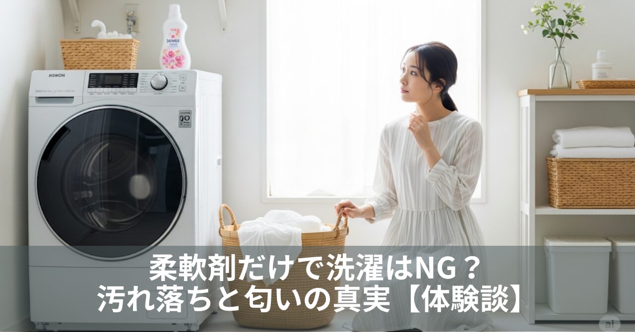 柔軟剤だけで洗濯はNG？汚れ落ちと匂いの真実【体験談】