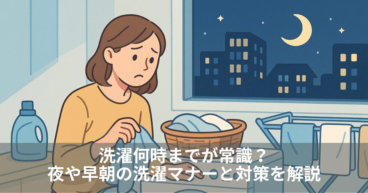 洗濯何時までが常識？夜や早朝の洗濯マナーと対策を解説