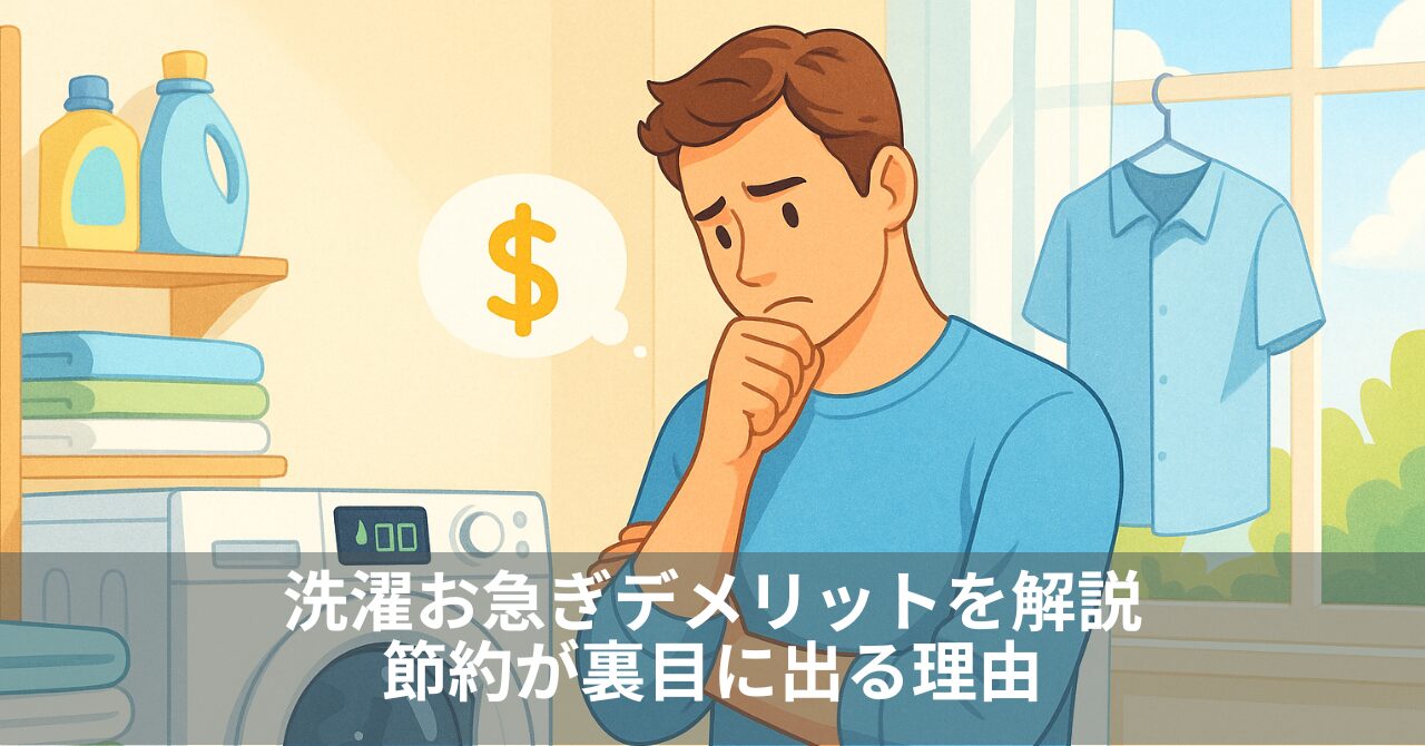 洗濯お急ぎデメリットを解説｜節約が裏目に出る理由