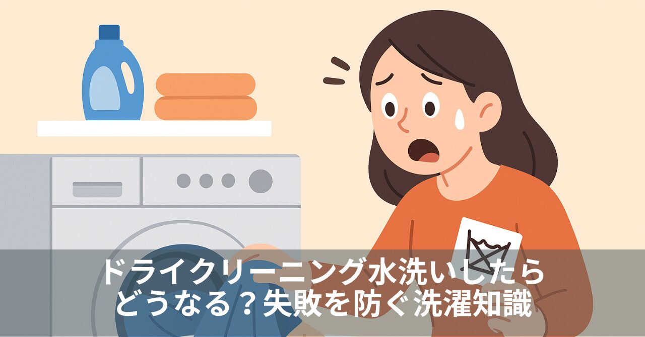 ドライクリーニング水洗いしたらどうなる？失敗を防ぐ洗濯知識