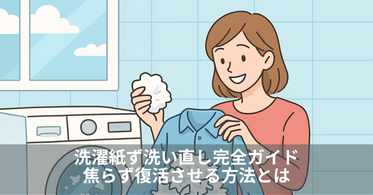 洗濯紙ず洗い直し完全ガイド｜焦らず復活させる方法とは