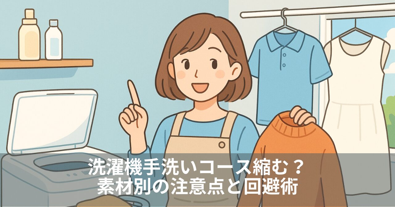 洗濯機手洗いコース縮む？素材別の注意点と回避術